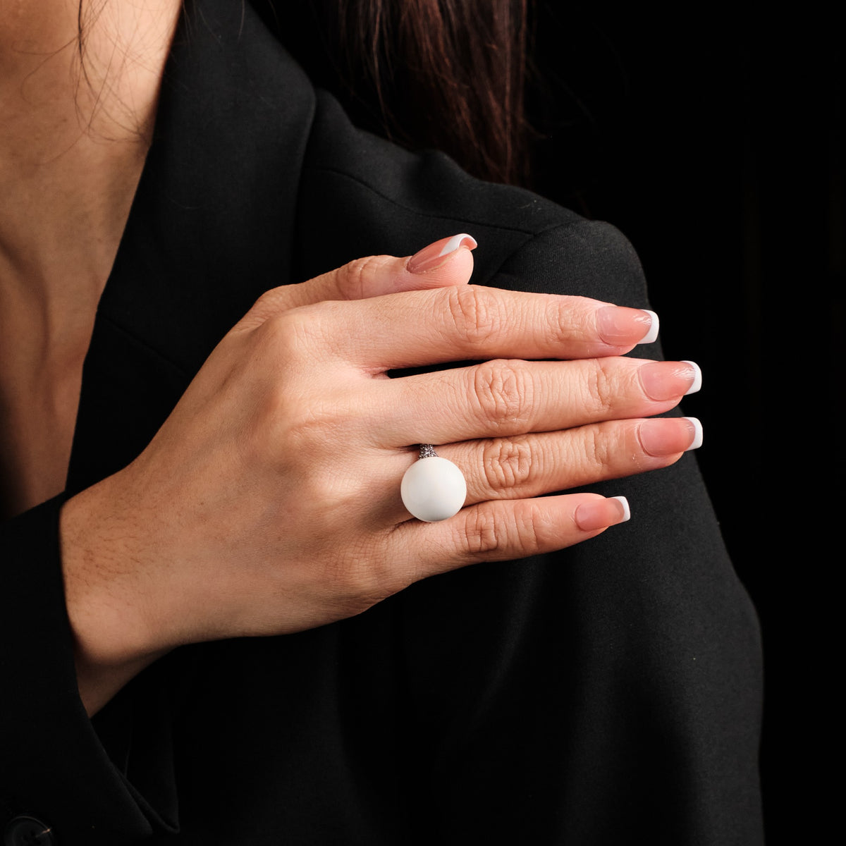 Amanda Agate Sphere Ring