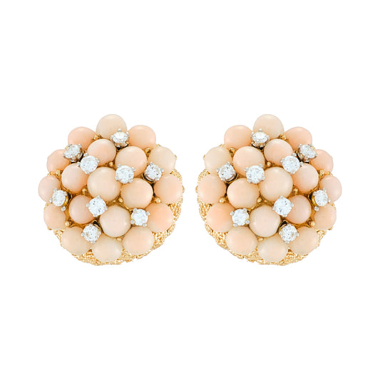 Van Cleef & Arples "Pelouse" Coral Earrings