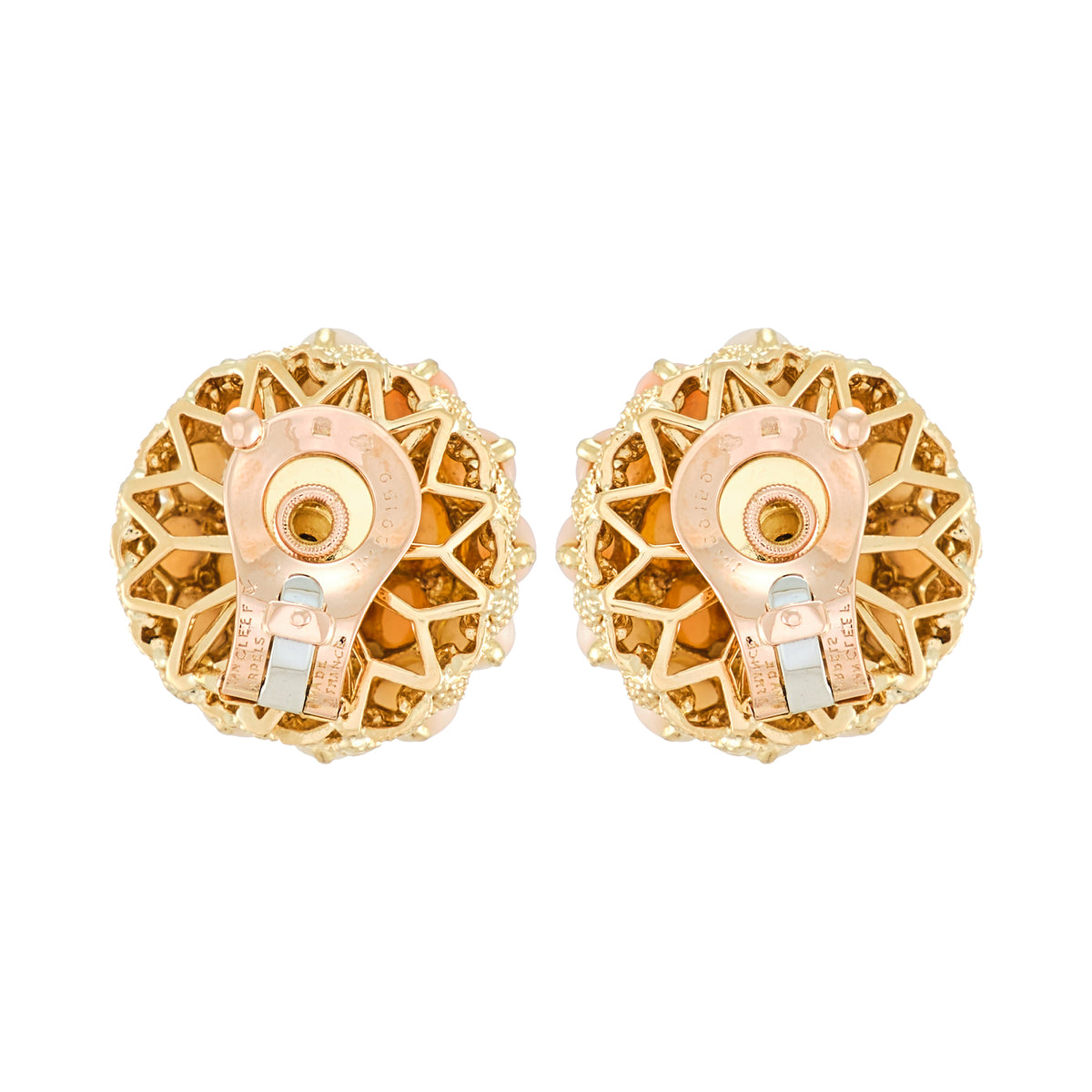 Van Cleef & Arples "Pelouse" Coral Earrings