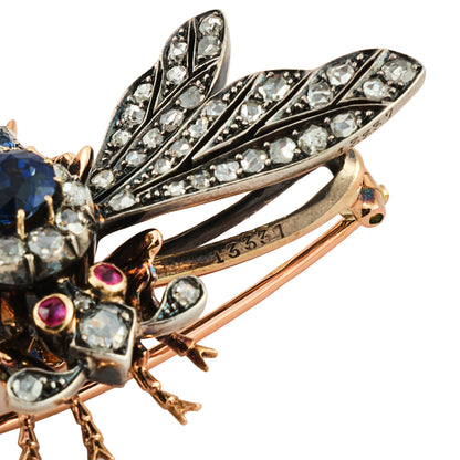 Antique Extra Large Bee Brooch