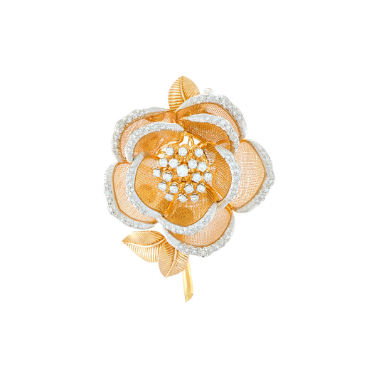 Vintage "En Tremblant" Flower Brooch