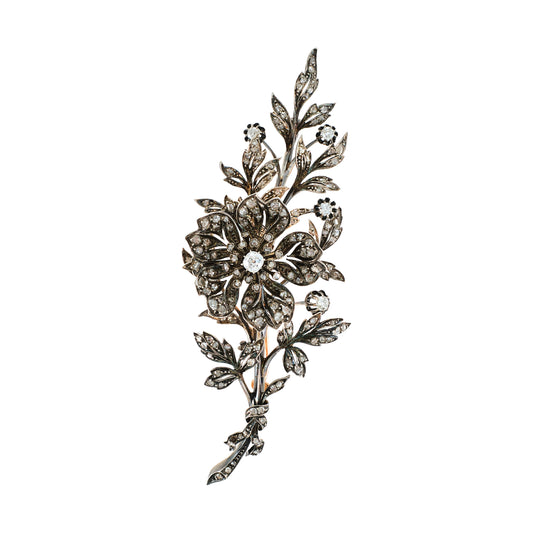 Fontenay Antique "Tremblant" Flower Brooch