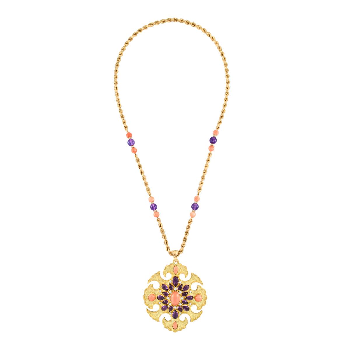 Van Cleef & Arpels Amethyst and Coral Sautoir
