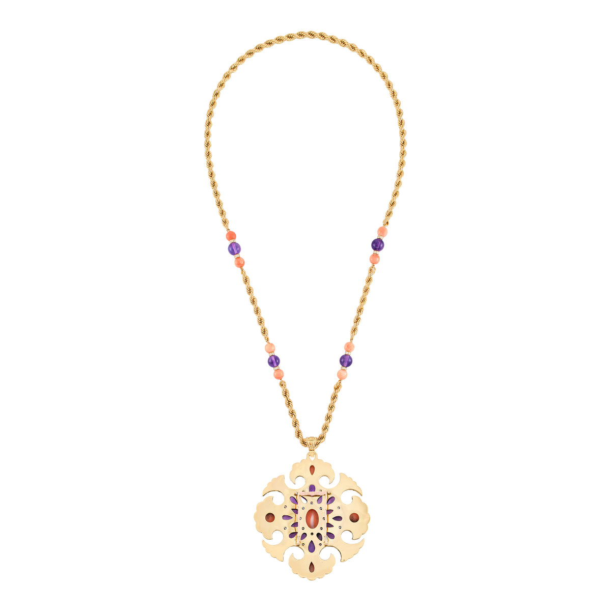 Van Cleef & Arpels Amethyst and Coral Sautoir