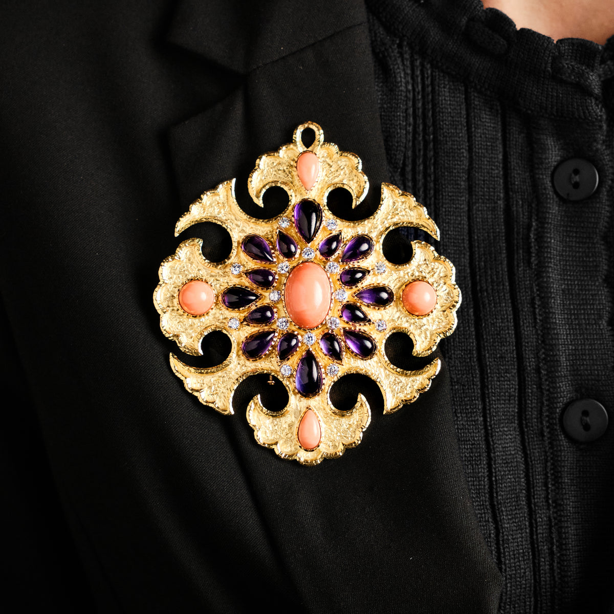 Van Cleef & Arpels Amethyst and Coral Sautoir