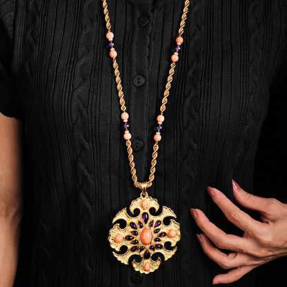 Van Cleef & Arpels Amethyst and Coral Sautoir