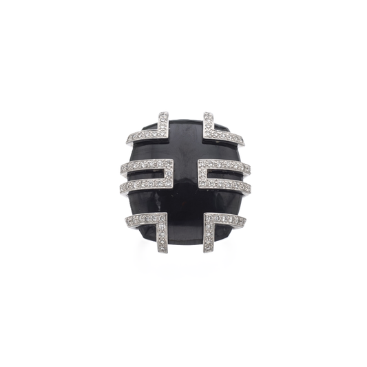 Cartier "Le Baiser du Dragon" Black Jade Ring