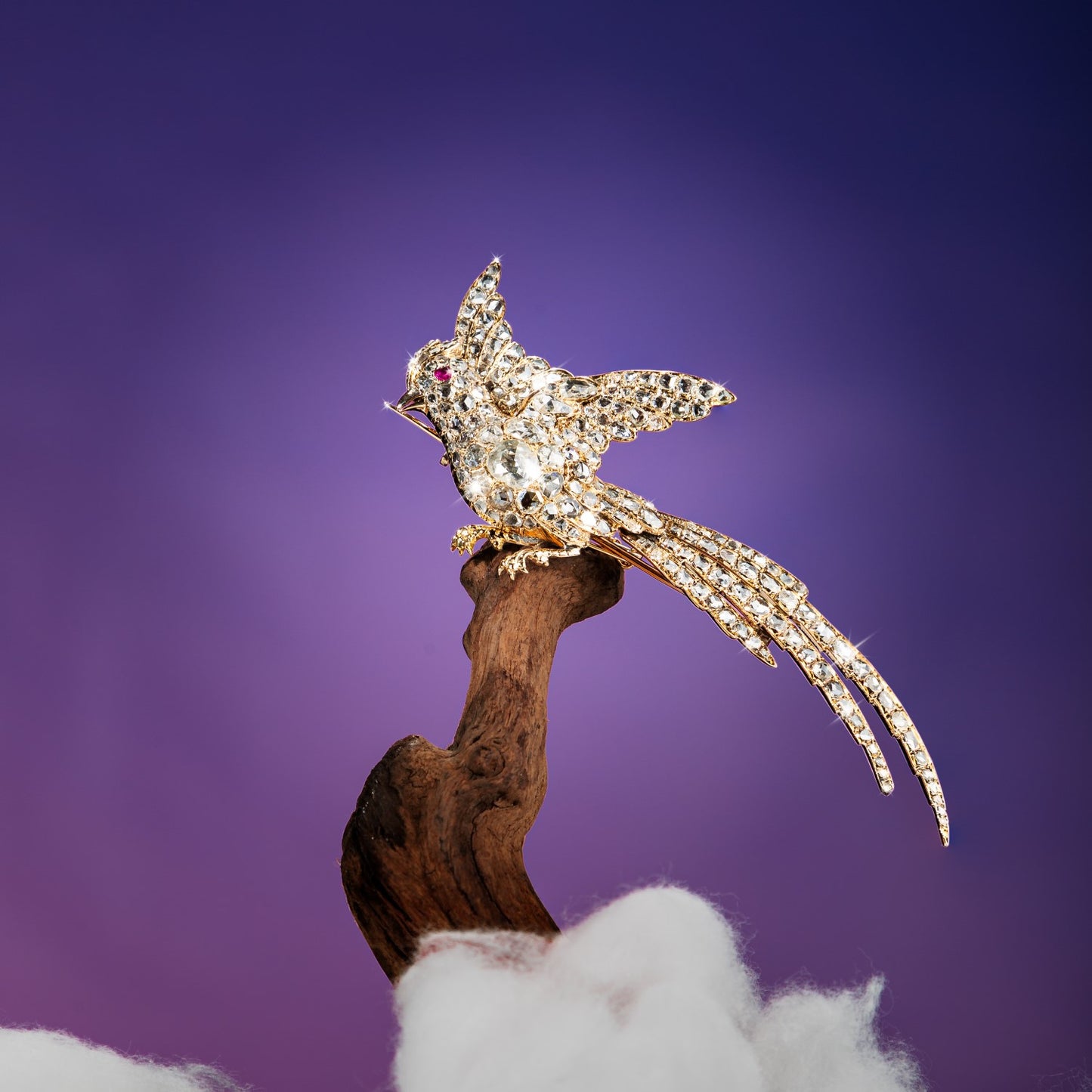 Antique Bird Diamond Brooch