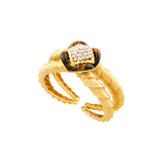 La Triomphe Tiger Eye Cuff Bracelet