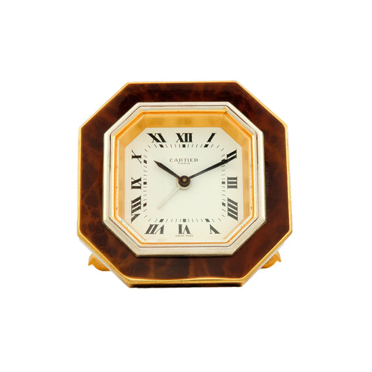 Cartier Mechanical Alarm Travel Clock