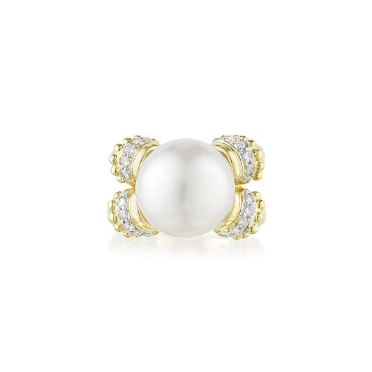 Vintage Pearl and Diamond Ring