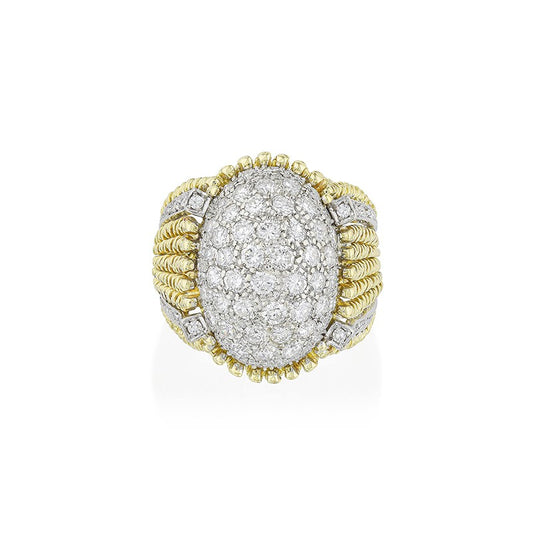 Vintage Diamond Dome Cocktail Ring