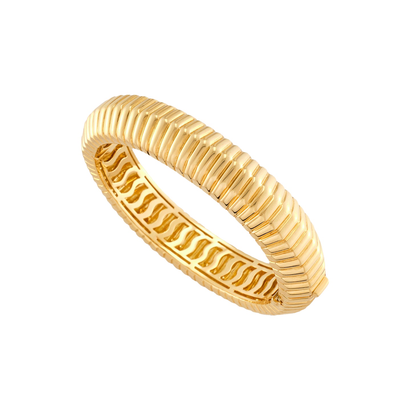 Tiffany & Co Ribbed Gold Bangle