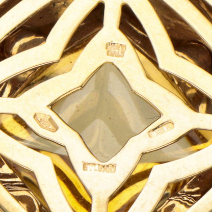 Bvlgari Citrine Pendant - Gold Pyramid Collection