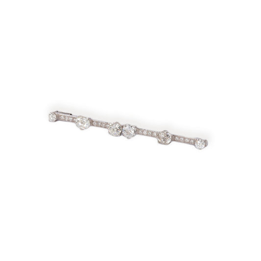 Vintage Diamond Bar Brooch