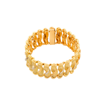 Vintage Textured Bracelet by Roland Texier