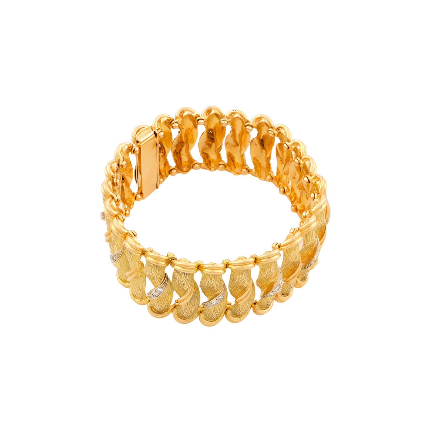 Vintage Textured Bracelet by Roland Texier