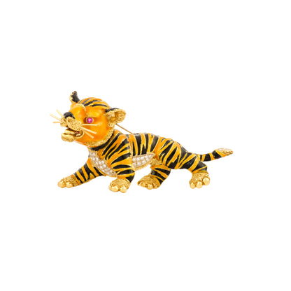 Meister Tiger Brooch