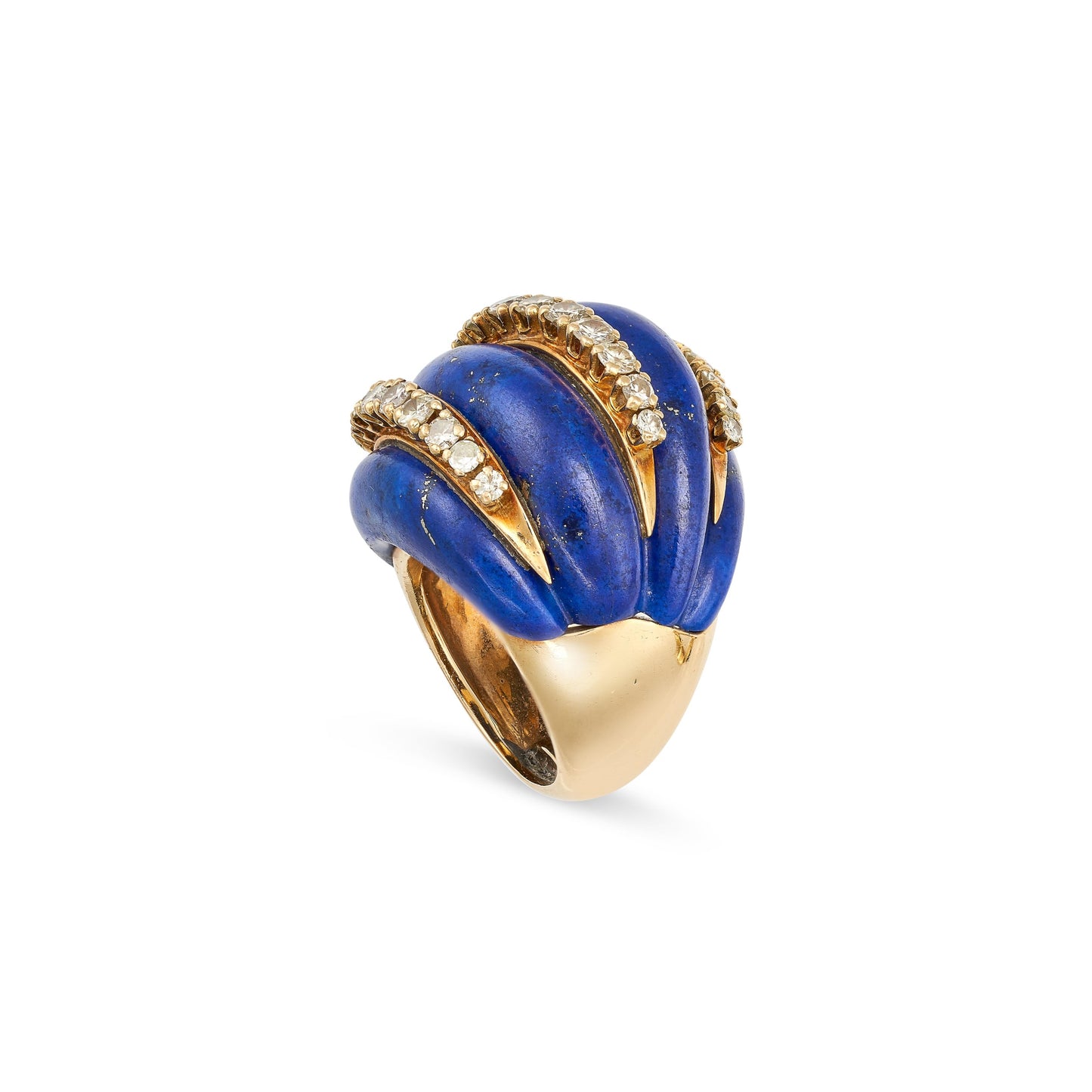 Vintage Lapis Lazuli and Diamond Ring