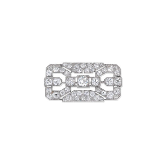 Antique Art Deco Diamond Brooch