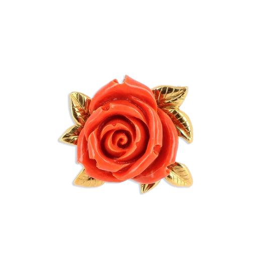 Vintage French Coral Ring