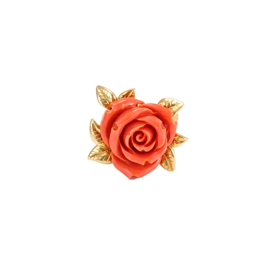 Vintage French Coral Ring