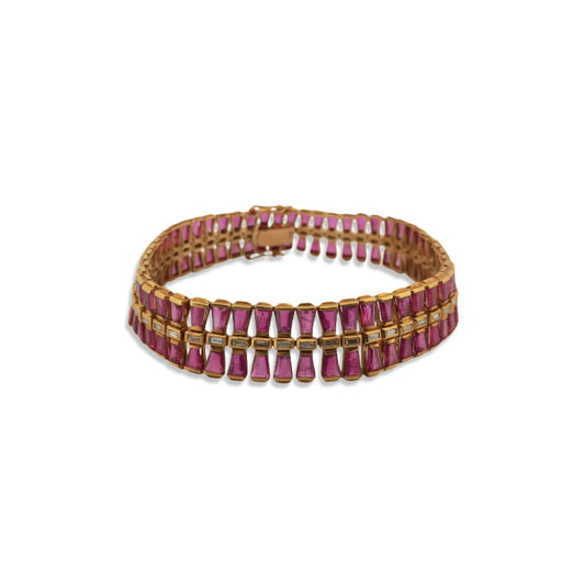 Vintage French Ruby Bracelet