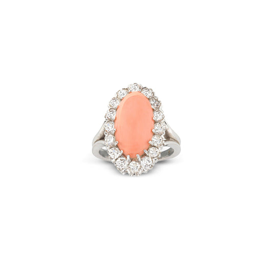 Vintage Angel Skin Coral Ring