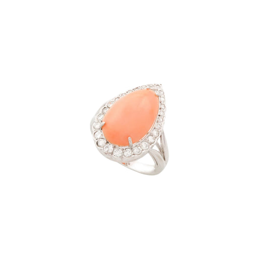 Vintage Angel Skin Coral Ring