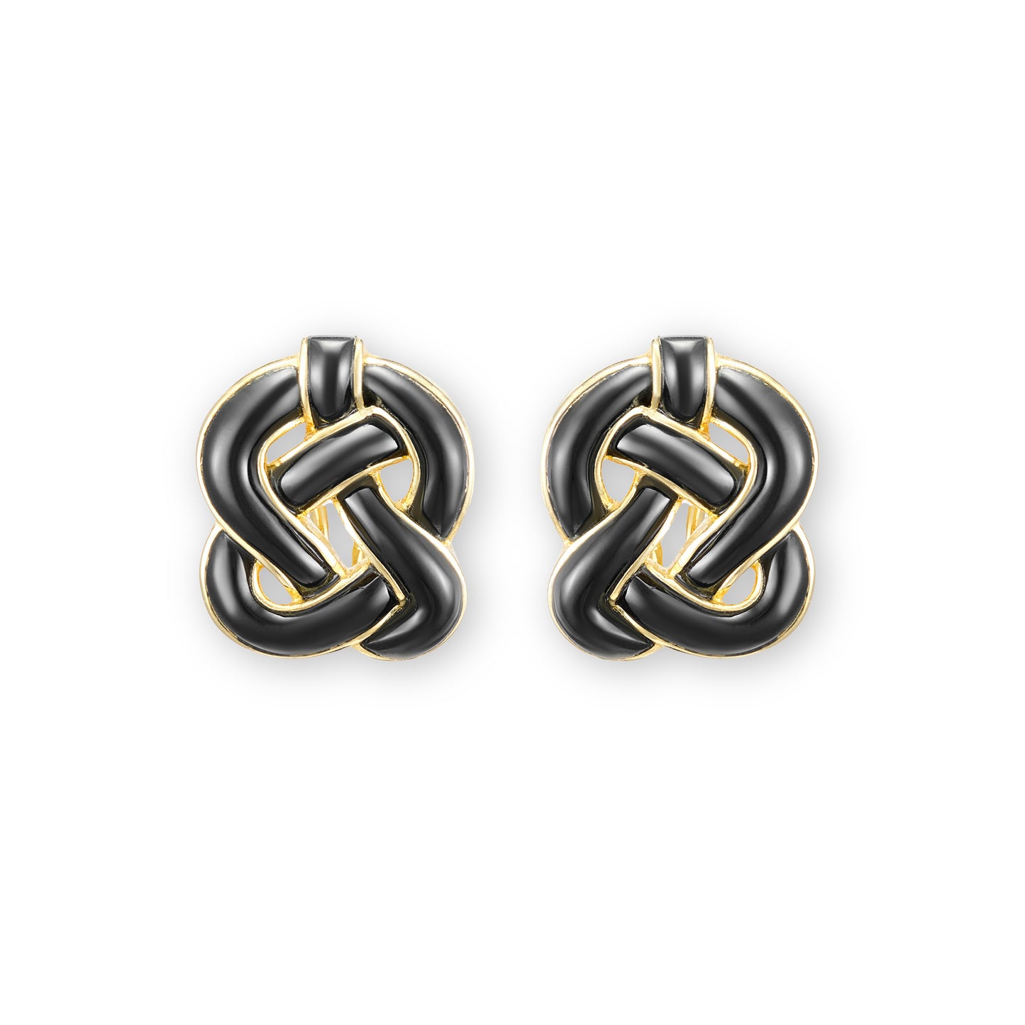 Tiffany & Co. Knot Onyx Earrings