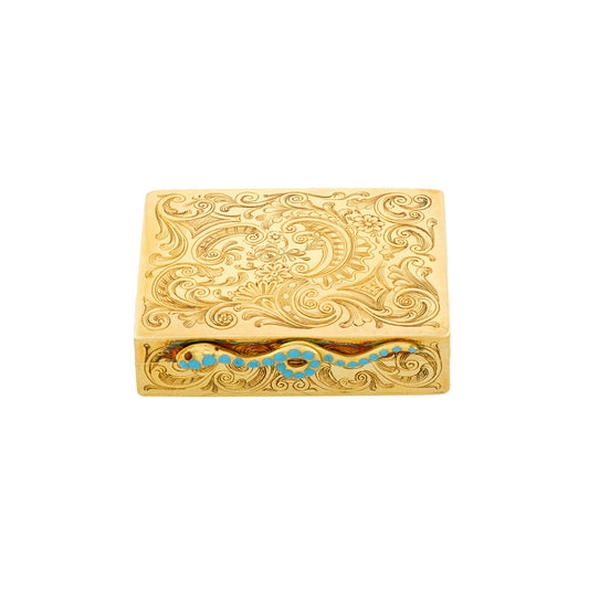 Vintage Gold Pill Box