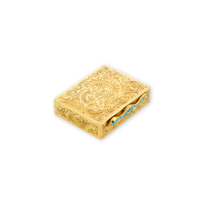 Vintage Gold Pill Box