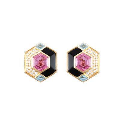 Marina B Pink Tourmaline Earrings