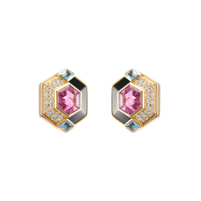 Marina B Pink Tourmaline Earrings