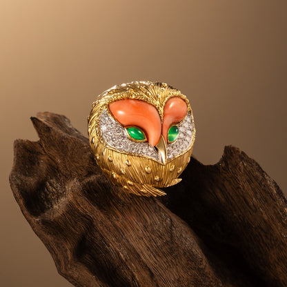 Attributed to Fred Paris - Vintage Owl Brooch