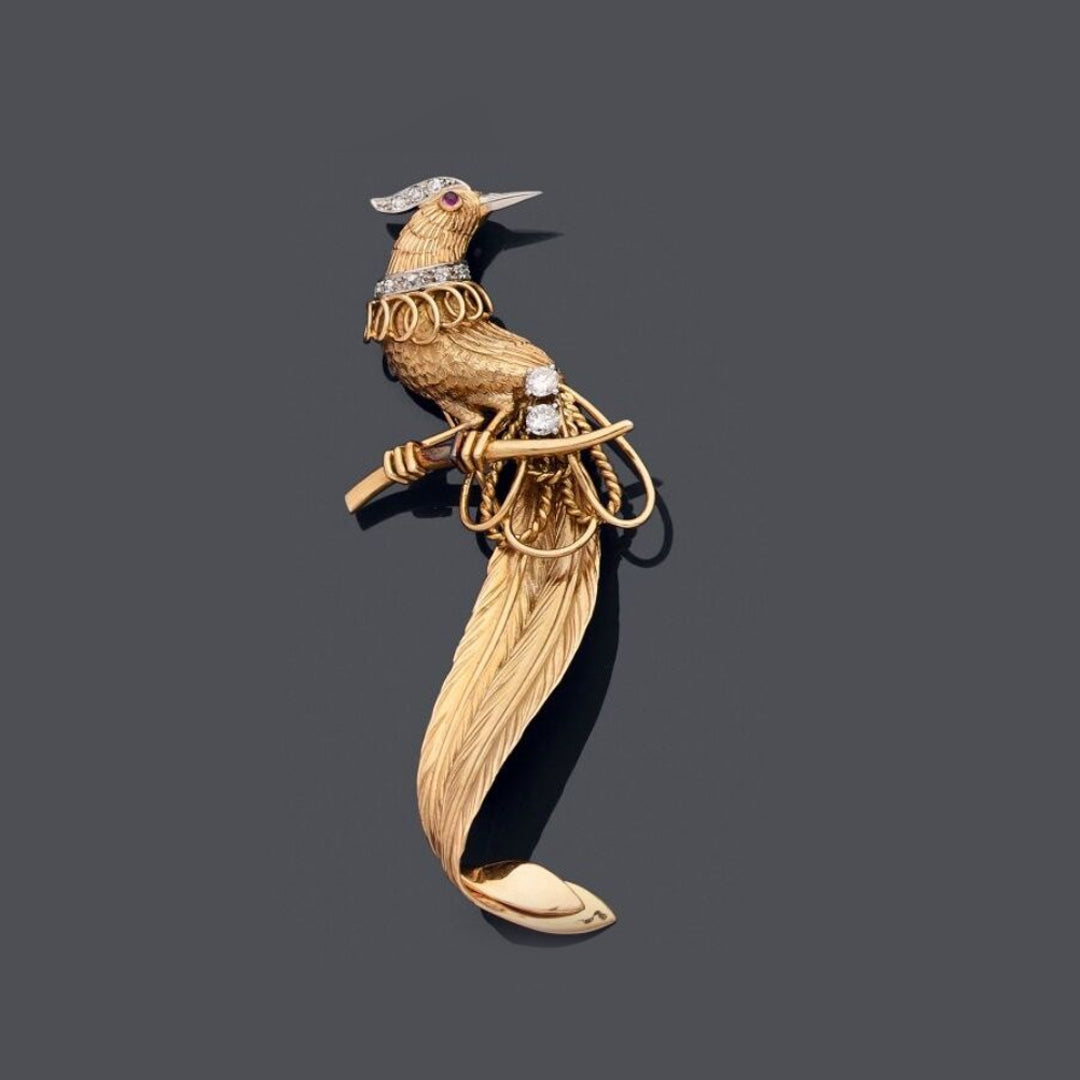 Vintage Bird of Paradise Brooch