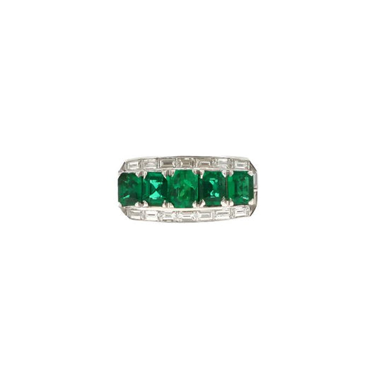 Vintage Emerald and Diamond Ring