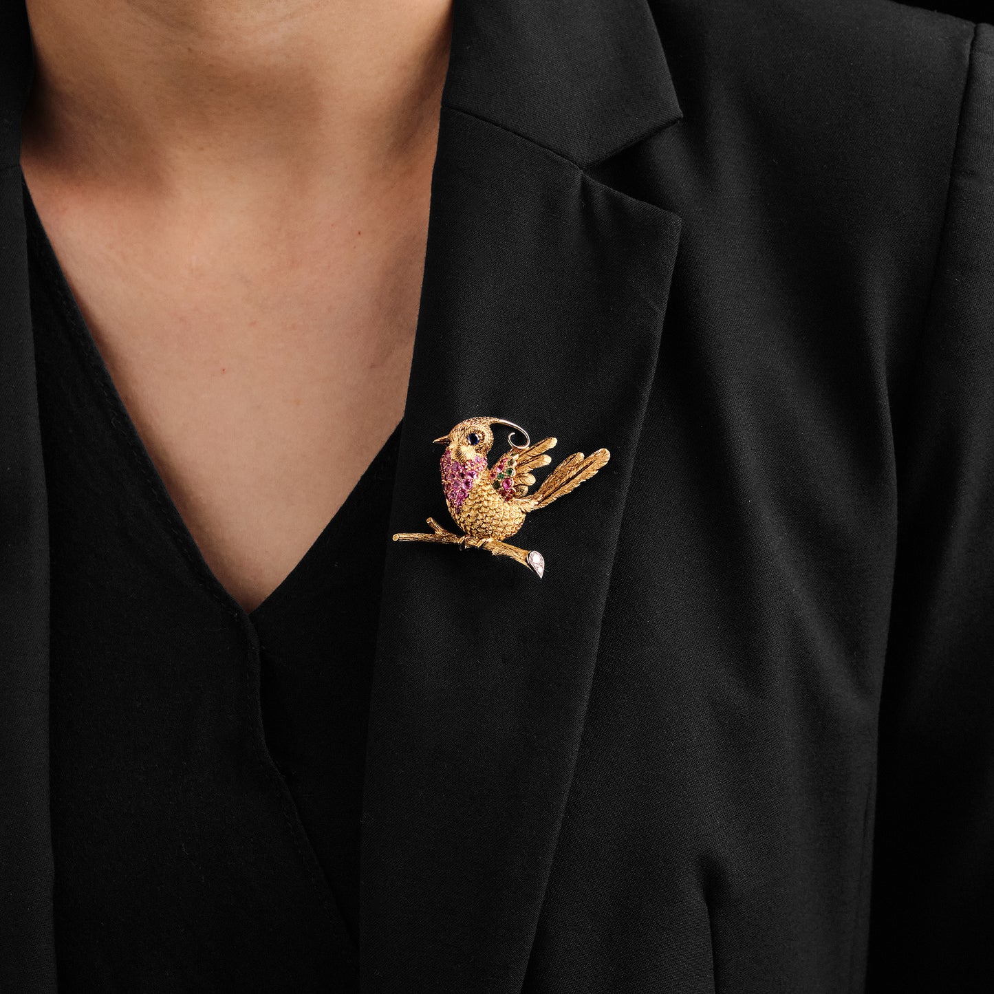 F Chirol Bird Brooch