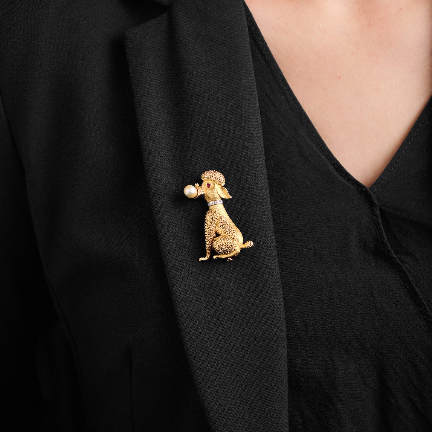 Vintage French Poodle Brooch