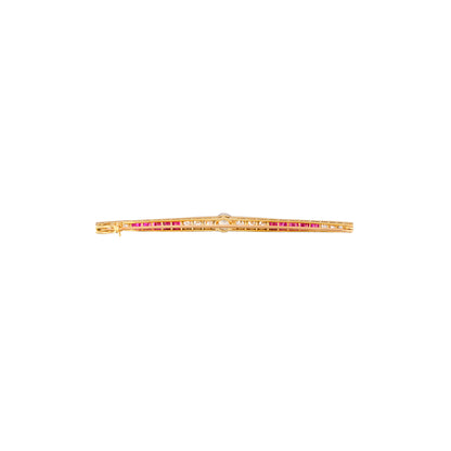 Antique Ruby Bar Brooch