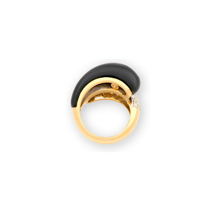 Vintage Onyx and Diamond Ring