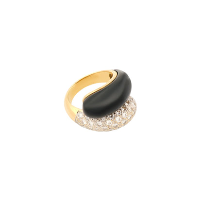 Vintage Onyx and Diamond Ring