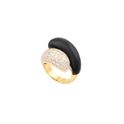 Vintage Onyx and Diamond Ring