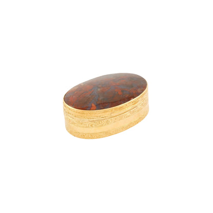 Vintage Agate Pill Box