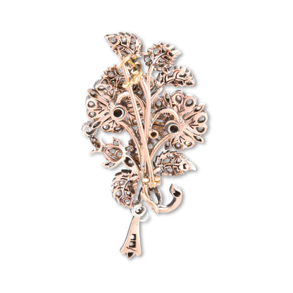 Antique French Flower Brooch