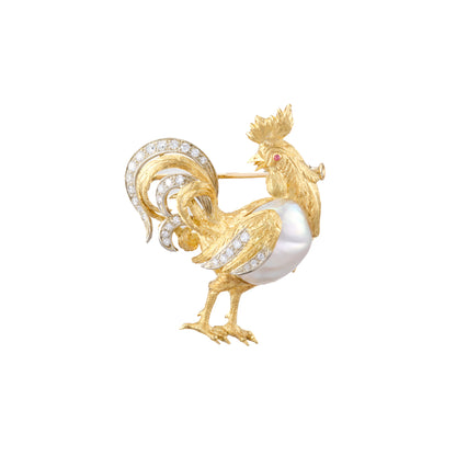 Vintage Rooster Brooch