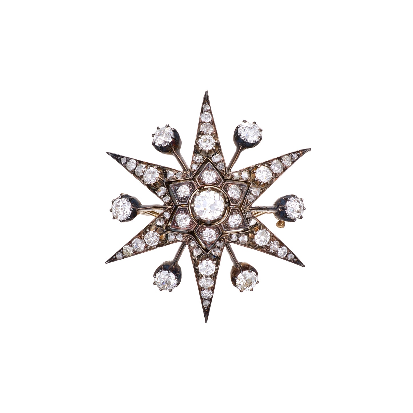 Antique Starburst Brooch