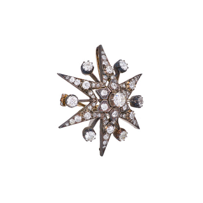 Antique Starburst Brooch