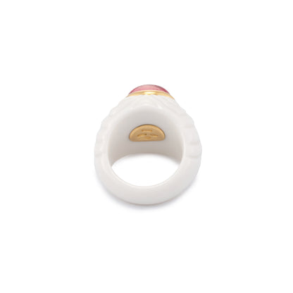 Bvlgari Ceramic and Gold Ring