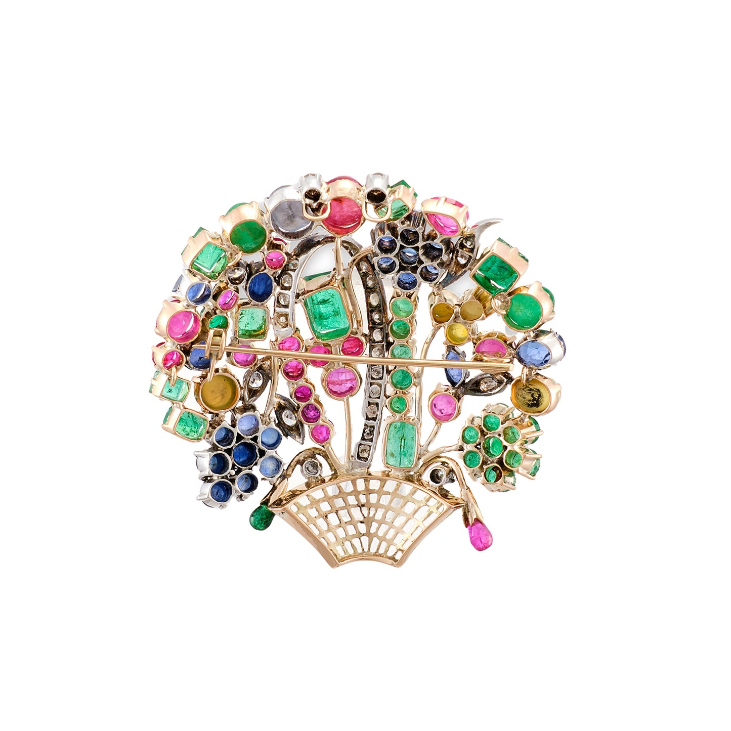 Vintage Flower Basket Brooch